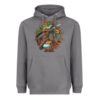 Storm bucking bronco aztec shape background Heavyweight Hoodie - Artiststas