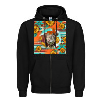 Black Hereford Bull Zipper Hoodie - LillyAllenDesigns