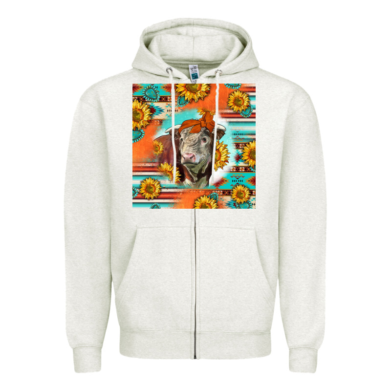 Hereford Bull Zipper Hoodie by LillyAllenDesigns | Teevron
