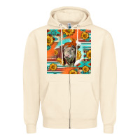 Sandshell Hereford Bull Zipper Hoodie - LillyAllenDesigns