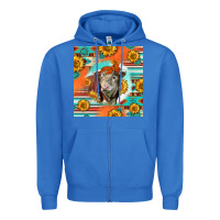 True Royal Hereford Bull Zipper Hoodie - LillyAllenDesigns