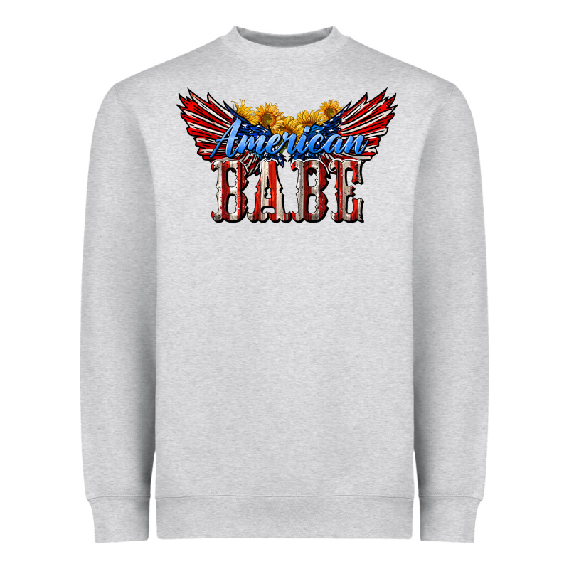 American Babe With Sunflowers Heavyweight Sweatshirt by LillyAllenDesigns | Teevron