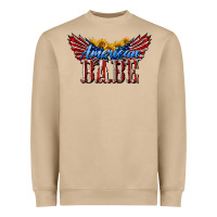 Mushroom American Babe With Sunflowers Heavyweight Sweatshirt - LillyAllenDesigns