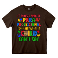 Chocolate Brown it takes a special paraprofessional to hear what a Heavy Core Tee - Artiststas