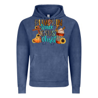 Vintage Denim pumpkin spice and jesus christ Vintage Hoodie - CowGirlArtShop