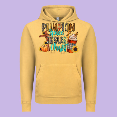 Pumpkin Spice And Jesus Christ Vintage Hoodie Designed By Cowgirlartshop