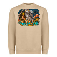 Mushroom Happy Fall Y'all Owl Heavyweight Sweatshirt - LillyAllenDesigns