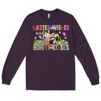 Plum Easter wishes and bunny kisses Easter gnomies  Eas Long Sleeve Tee - CowGirlArtShop