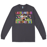 Smoke Easter wishes and bunny kisses Easter gnomies  Eas Long Sleeve Tee - CowGirlArtShop