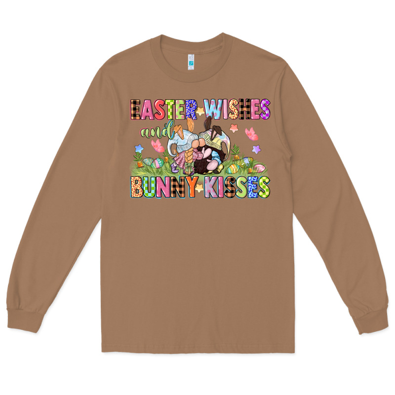 Easter Wishes And Bunny Kisses Easter Gnomies  Eas Long Sleeve Tee by CowGirlArtShop | Teevron