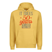 Antique Gold 50 years old 50th birthday gifts for men and women Premium Hoodie - minhPixels