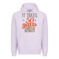 Lilac 50 years old 50th birthday gifts for men and women Premium Hoodie - minhPixels