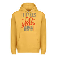 Mustard 50 years old 50th birthday gifts for men and women Premium Hoodie - minhPixels