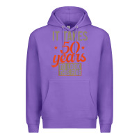 Purple 50 years old 50th birthday gifts for men and women Premium Hoodie - minhPixels