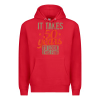 Red 50 years old 50th birthday gifts for men and women Premium Hoodie - minhPixels