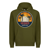 Army Green Vieques Puerto Rico Premium Hoodie - minhPixels