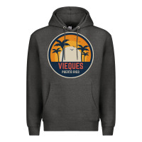 Charcoal Heather Vieques Puerto Rico Premium Hoodie - minhPixels