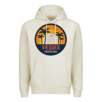 Oatmeal Heather Vieques Puerto Rico Premium Hoodie - minhPixels