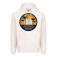 Pale Pink Vieques Puerto Rico Premium Hoodie - minhPixels