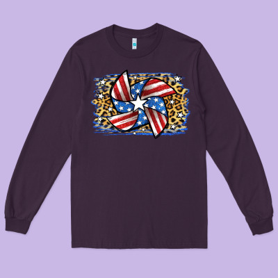 4th Of July Pinwheel Long Sleeve Tee Designed By Jasminsmagicworld