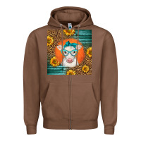 Chestnut charolais cow Zipper Hoodie - LillyAllenDesigns