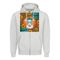 Dove Grey charolais cow Zipper Hoodie - LillyAllenDesigns
