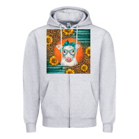 Heather Grey charolais cow Zipper Hoodie - LillyAllenDesigns