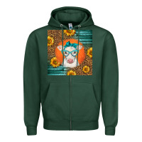 Sports Green charolais cow Zipper Hoodie - LillyAllenDesigns