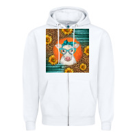 White charolais cow Zipper Hoodie - LillyAllenDesigns