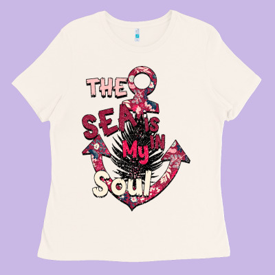 Summer Decor The Sea Is In My Soul Ladies Tee Designed By Bettercallsaul