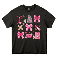 Asphalt coquette bow nurse Heavy Core Tee - Artiststas