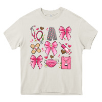 Cream coquette bow nurse Heavy Core Tee - Artiststas