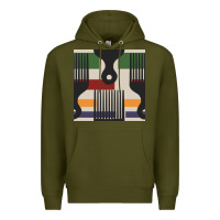 Army Green afro comb seamless pattern Premium Hoodie - BundleAndBundleShop
