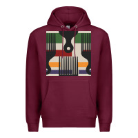 Burgundy afro comb seamless pattern Premium Hoodie - BundleAndBundleShop