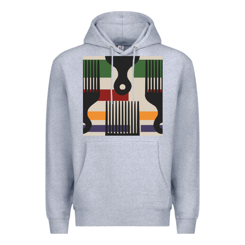 Afro Comb Seamless Pattern Premium Hoodie by BundleAndBundleShop | Teevron