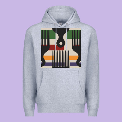 Afro Comb Seamless Pattern Premium Hoodie Designed By Bundleandbundleshop