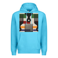 Ocean Blue afro comb seamless pattern Premium Hoodie - BundleAndBundleShop