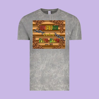Juneteenth Breaking Every Chain Since 1865 Vintage Tee Designed By Tumblerdesignbyshophia