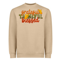 Mushroom Fall Grateful Thankful Blessed Heavyweight Sweatshirt - LillyAllenDesigns