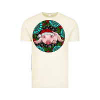 Vintage Arctic Baby Pig Christmas Vintage Tee - RanaPortraitStore