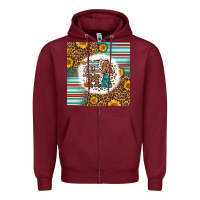 Burgundy western fall mama Zipper Hoodie - LillyAllenDesigns