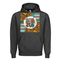 Charcoal Heather western fall mama Zipper Hoodie - LillyAllenDesigns