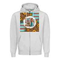 Dove Grey western fall mama Zipper Hoodie - LillyAllenDesigns