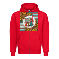 Red western fall mama Zipper Hoodie - LillyAllenDesigns