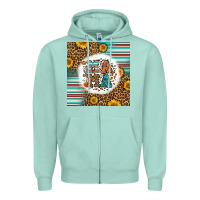 Seafoam western fall mama Zipper Hoodie - LillyAllenDesigns