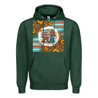 Sports Green western fall mama Zipper Hoodie - LillyAllenDesigns