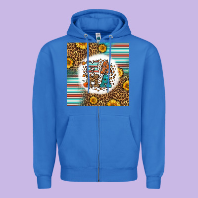 Western Fall Mama Zipper Hoodie Designed By Lillyallendesigns