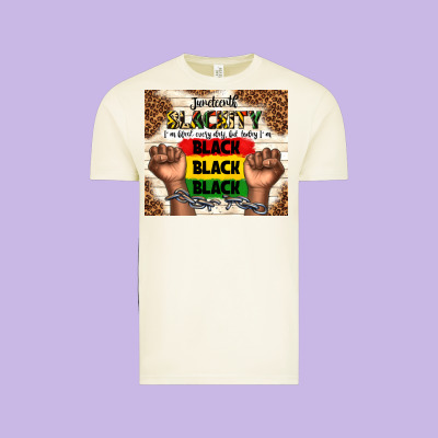 Juneteenth Blackity Black Black Black Vintage Tee Designed By Tumblerdesignbyshophia