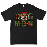 Black Christmas English Bulldog Mom Premium Tee - RanaPortraitStore