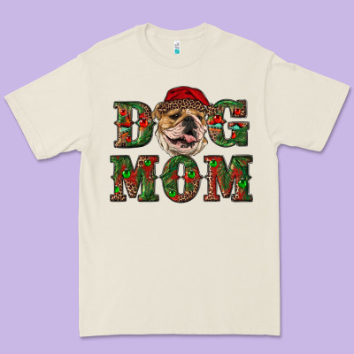 Christmas English Bulldog Mom Premium Tee Designed By Ranaportraitstore